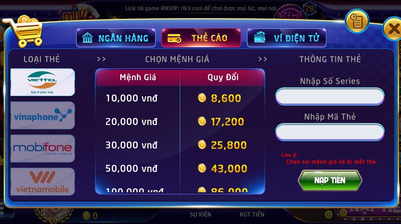 Hệ thống nạp rút tiền cược online uy tín hàng đầu thị trường